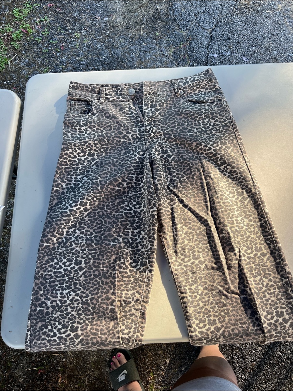 refuge Women's Bootcut Jeans in brown Leopard Print